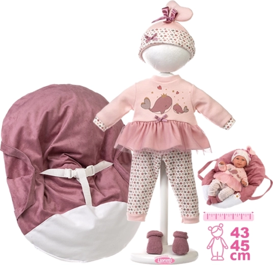 Llorens hăinuțe pentru păpușa New Born 40–42 cm cu port-bebe