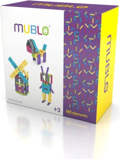 MUBLO bețe constructive colorate și flexibile 100 piese