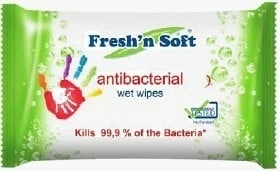 Șervețele umede antibacteriene Fresh 'n soft pentru mâini 60 buc