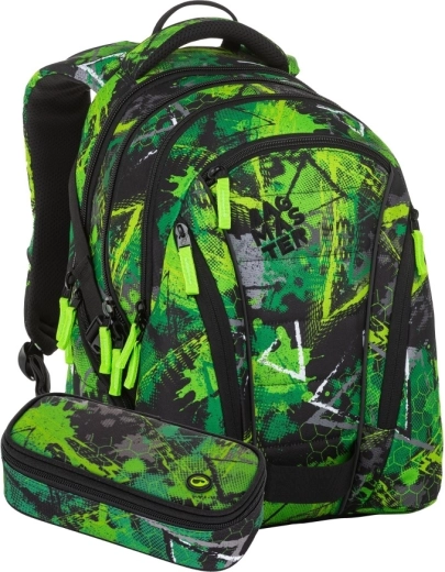 Bagmaster BAG 23 set pentru elevi verde-negru