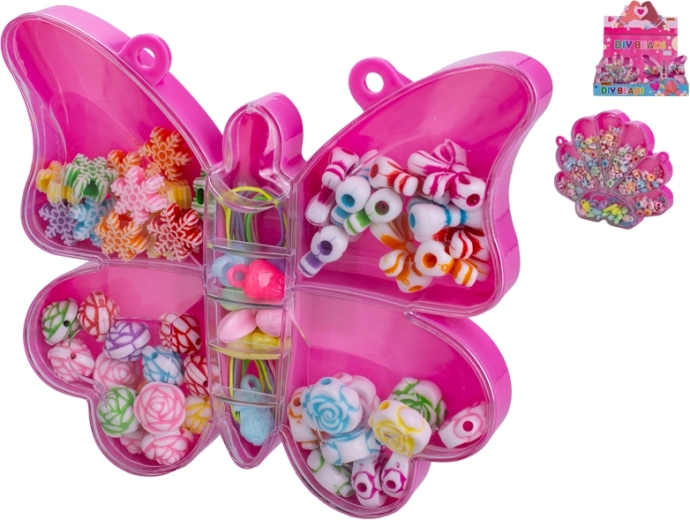 Mărgele de înșirat în cutie pentru copii 3+