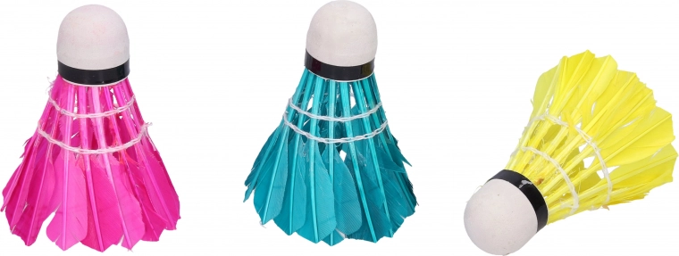 Fluturași de badminton colorati, 3 buc