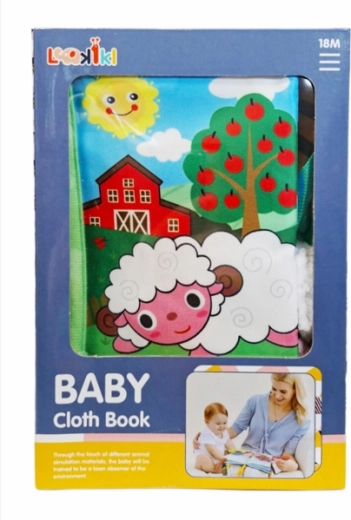 Cărticică textilă colorată cu animale și peisaje