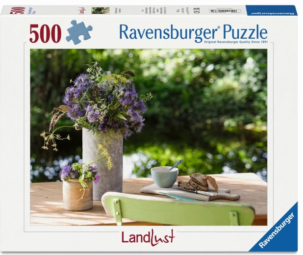 Puzzle Ravensburger LandLust: Flori pe masă (500 de piese)