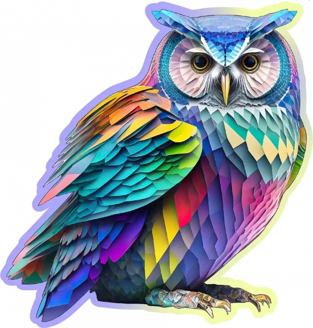 Puzzle din lemn bufniță modernă 150 de piese