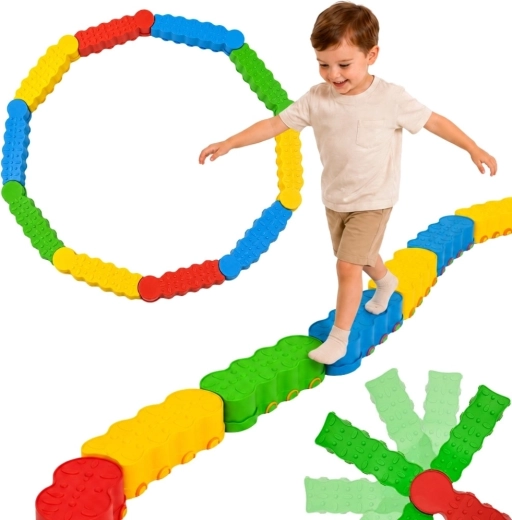 Woopie traseu senzorial de echilibru – traseu modular cu obstacole (10 piese)