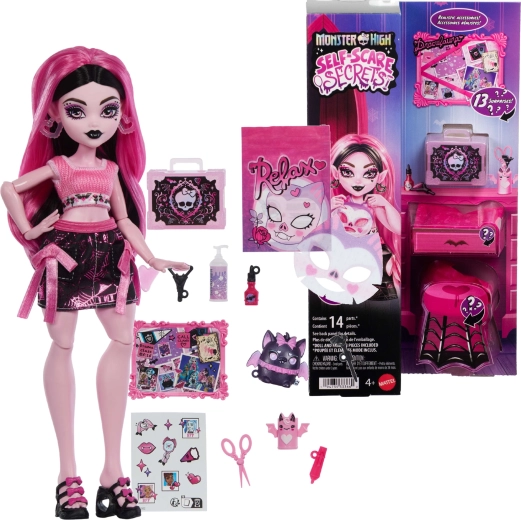 Păpușa Monster High Draculaura cu accesorii Self-Scare Secrets