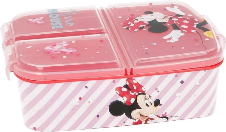 Cutie pentru gustare Minnie Mouse cu 3 compartimente