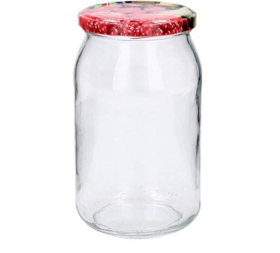 Borcane din sticlă pentru conservare 900 ml cu capace 82 mm – set 8 buc