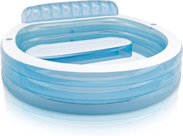 Piscină familială gonflabilă cu bancă 229 × 218 × 79 cm INTEX