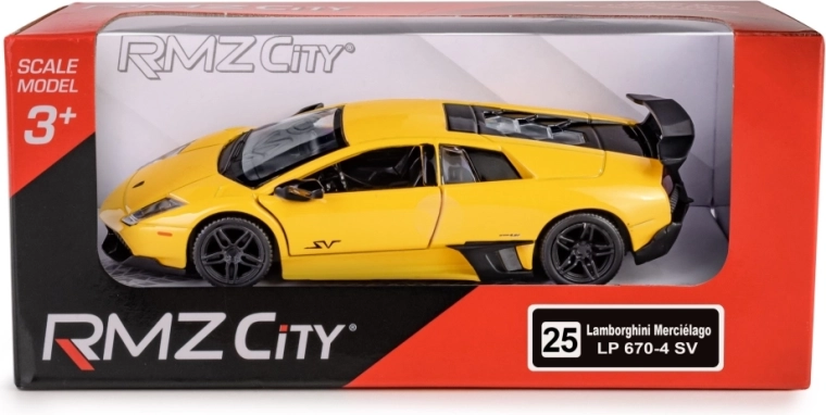 RMZ City model metalic Lamborghini Murciélago LP670-4 SV 1:36 cu mecanism pull-back