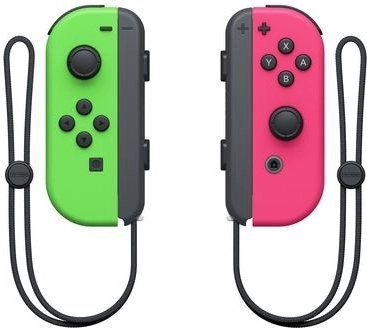 Joy-con pereche neon green/neon pink pentru nintendo switch