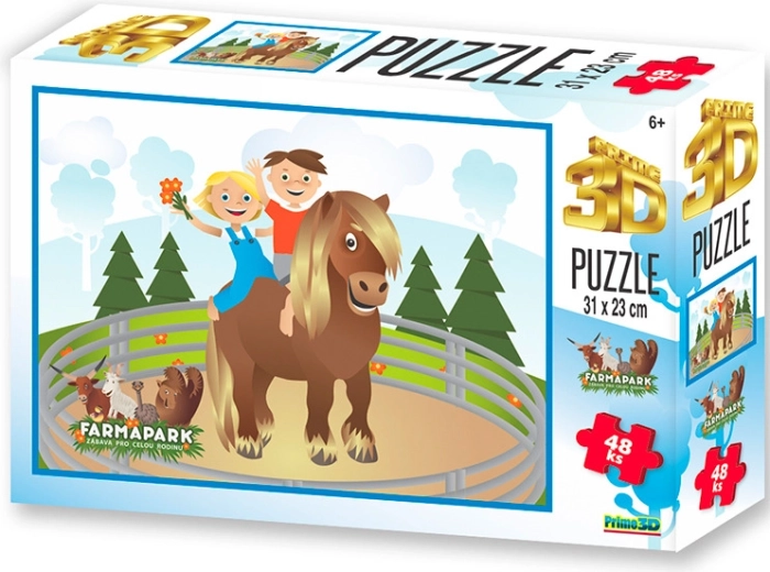 Puzzle 3D Farmapark Căluț 48 piese