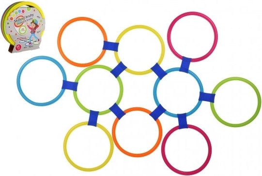 Teddies cercuri săritoare colorate cu conectori, set 10 buc