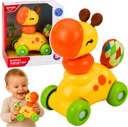 Mașinuță senzorială girafă pentru bebeluș