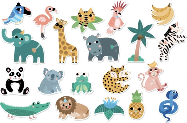 Magnetice din lemn Jungle pentru copii Vilac