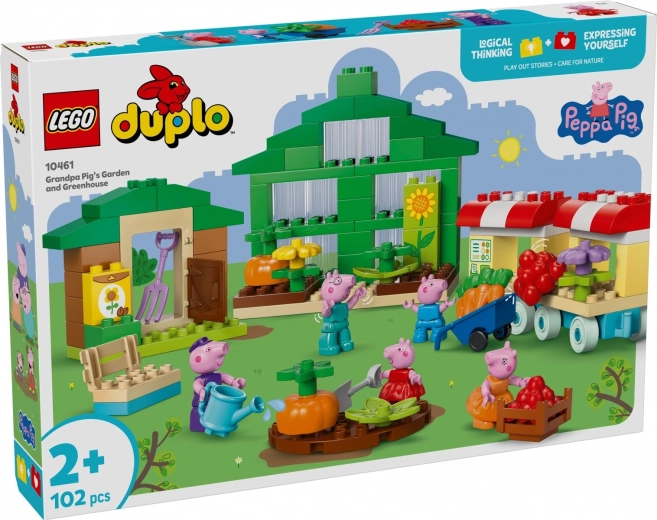 LEGO DUPLO Peppa Pig grădina și sera bunicului Purceluș