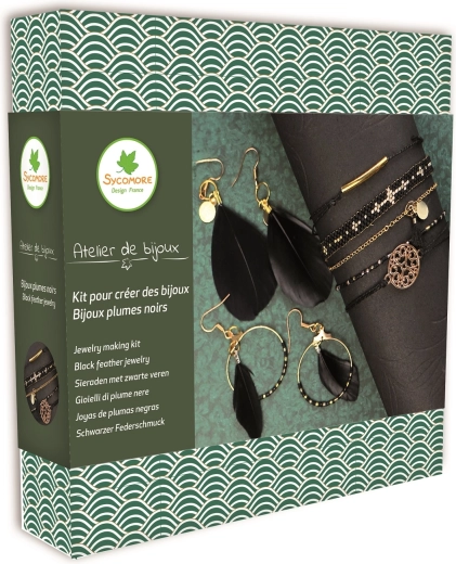 Confecționare bijuterii – bijuterii cu pene negre