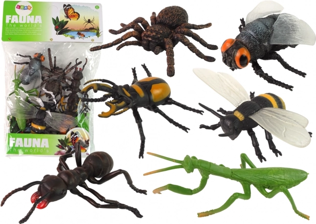 Set de figurine realiste cu insecte și păianjeni – 6 buc