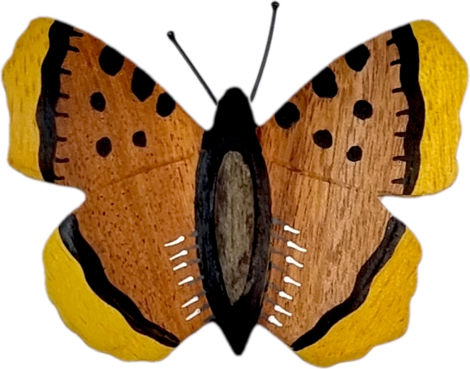 Magnet din lemn fluture mare 2Kids Toys