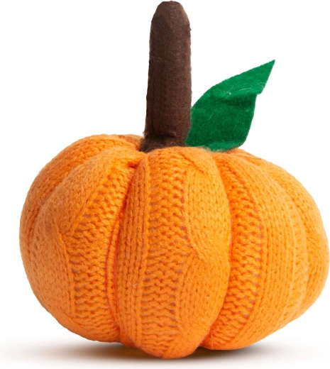 Decorațiune textilă de Halloween în formă de dovleac, portocalie