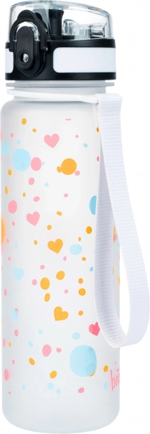 Sticlă din tritan pentru băut cu motive inimioare 500 ml