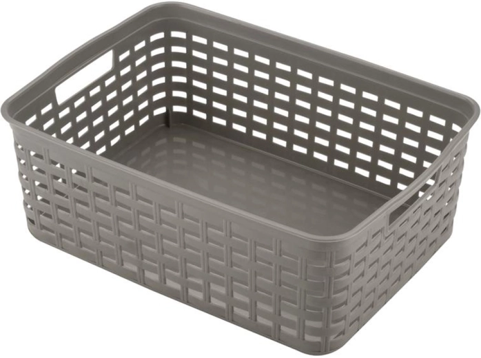 Coș de depozitare din plastic HEIDRUN 39 × 29 × 13 cm, mix de culori