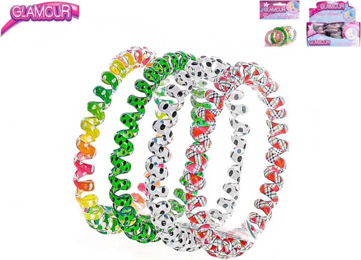 Glamour brățări și elastice de păr – set 4 buc