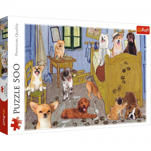Puzzle 500 de piese – Camera lui VAN GOGH: Revoluția câinilor Trefl