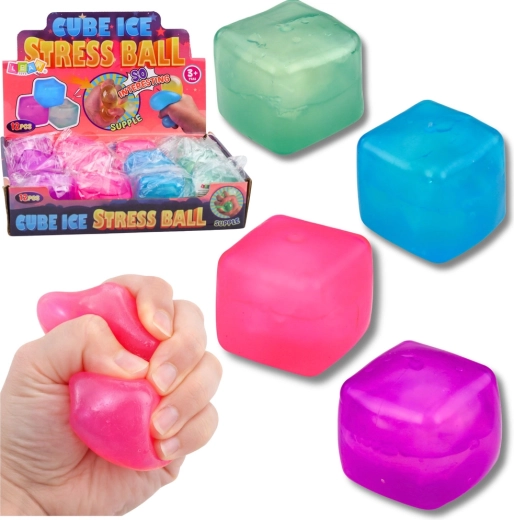 Minge antistres squishy în formă de cub de gheață 5,5 cm