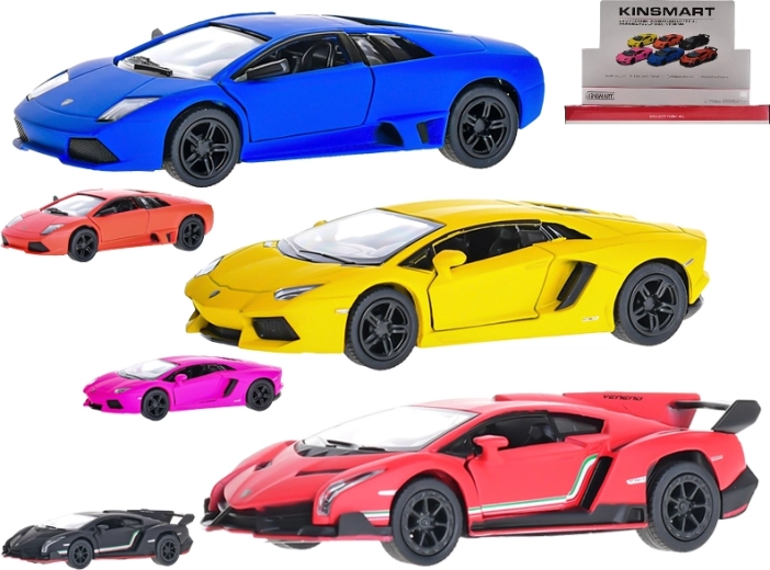 Kinsmart Lamborghini model metalic de mașină 1:36 cu mecanism pull-back și uși care se deschid