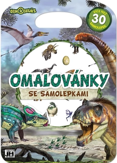 Caiet de colorat cu autocolante – dinozauri