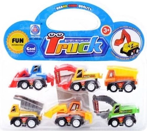 Set de vehicule de construcții, 6 buc.
