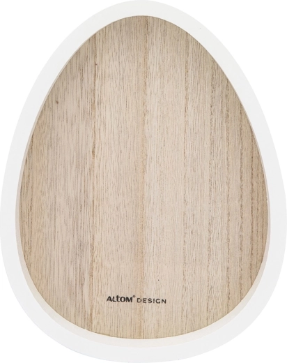 Platou decorativ din lemn în formă de ou 19,5 × 15,5 cm