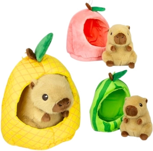 Capibară de pluș în căsuță de fructe 15 cm