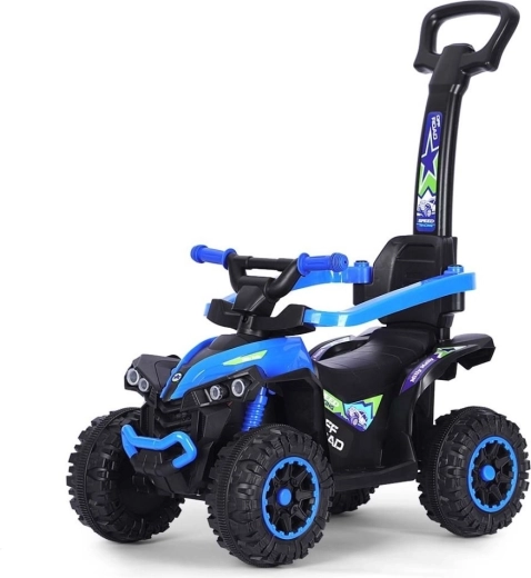 Milly Mally Wild vehicul de echilibru pentru copii 3în1 cu mâner de ghidare, albastru