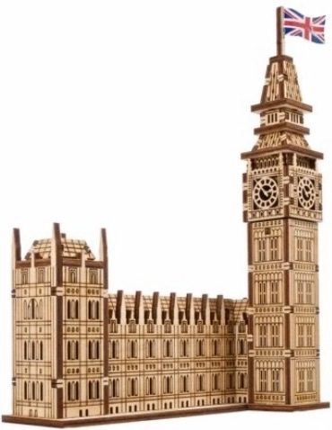 Ugears puzzle mecanic 3D din lemn Big Ben