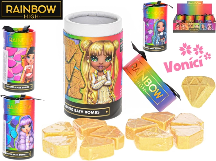 Rainbow High bombe de baie – parfumate 10 bucăți în tub, mix de forme