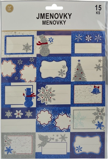 Etichete autoadezive cu nume pentru cadourile de Crăciun