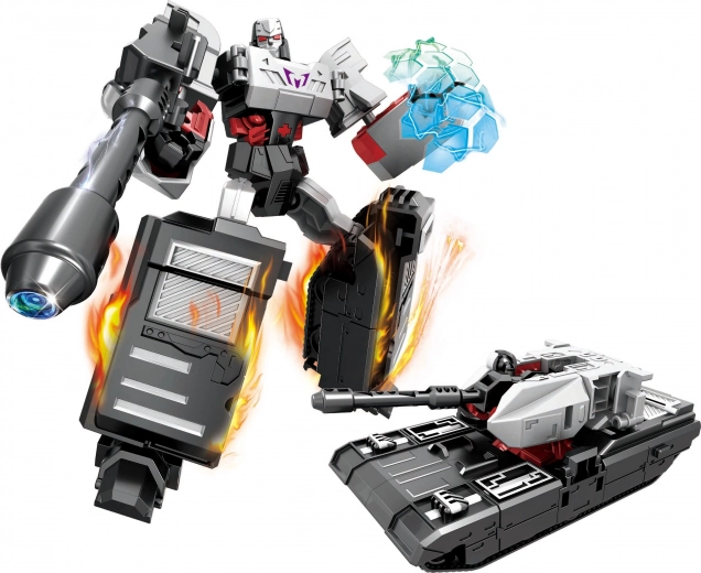 Autorobot Tank King negru 19 cm