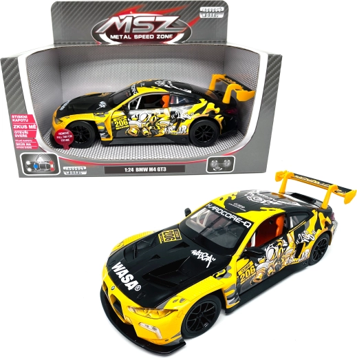 Model metalic BMW M4 GT3 cu lumini și sunete 1:24