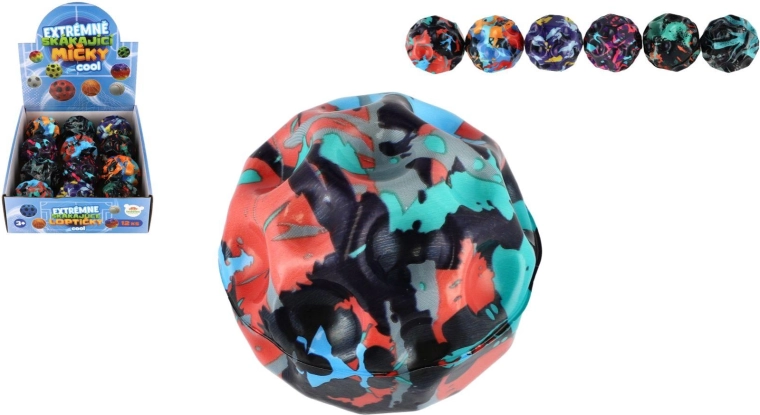Minge din spumă cu sărituri extreme, tip meteorit, 6 cm, mix de culori