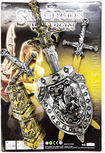 Set pentru copii cu trei săbii și scut SPARKYS