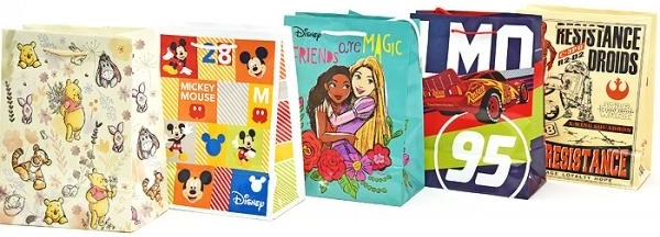 Pungă cadou Disney medie A5 (23 × 18 cm), mix de motive - 1 bucată