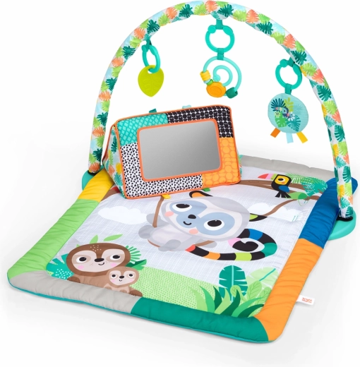 Saltea de joacă Bright Starts Tropical Treetop pentru dezvoltarea abilităților motorii și a simțurilor