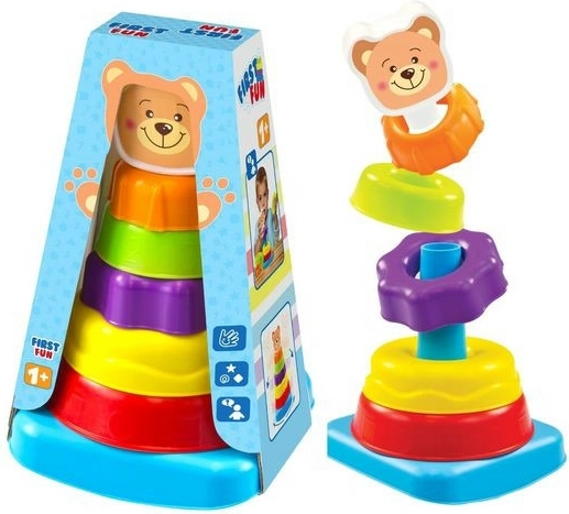 Piramidă de construit Ursuleț pentru cei mai mici copii