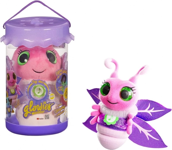 Adormitor roz GLOWIES cu lumină și sunete