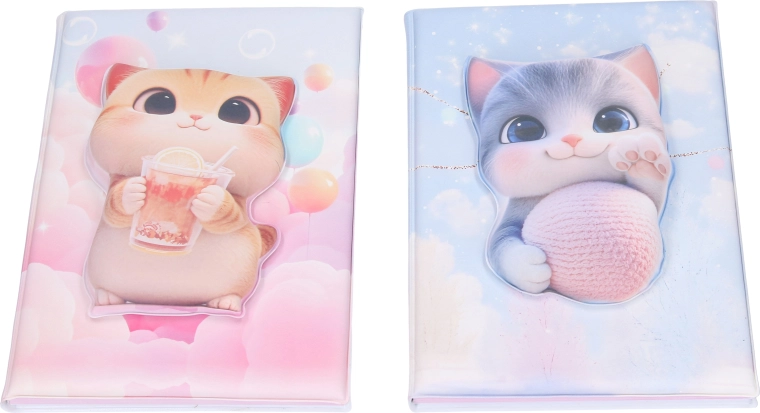 Carnet cu file liniate, model Pisică, 14,5 × 20,5 cm - 1 bucată