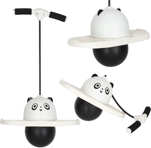 Pogo jumper pentru copii panda alb-negru