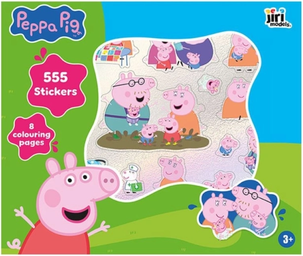 Purcelușa Peppa set creativ: 555 de autocolante și 8 planșe de colorat